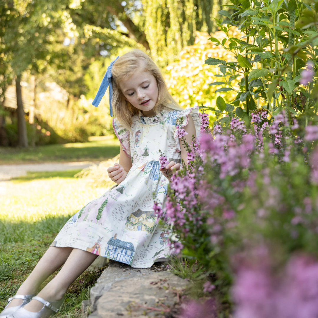 Girls Jennifer Dress - Whimsical Castle