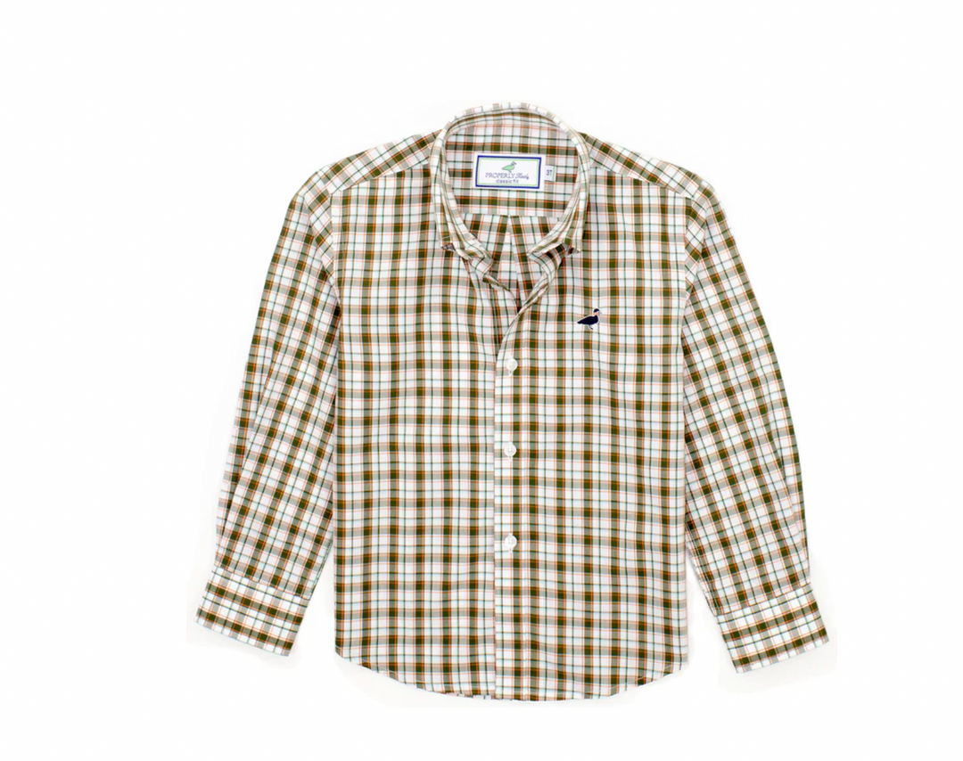 Boys Seasonal Sportshirt Olive Grove