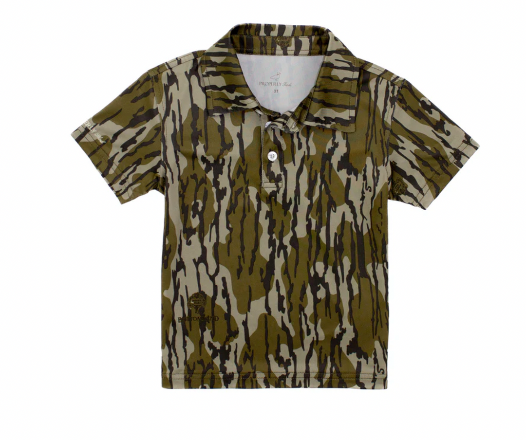 Boys Inlet Polo Mossy Oak Original Bottomland