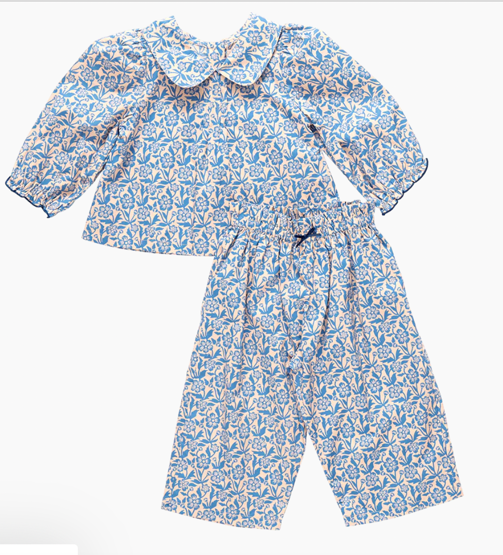 Baby Girls Dawson 2-Piece Set - Blue Climbing Floral