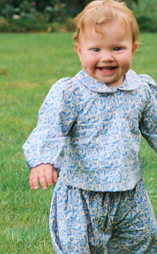 Baby Girls Dawson 2-Piece Set - Blue Climbing Floral