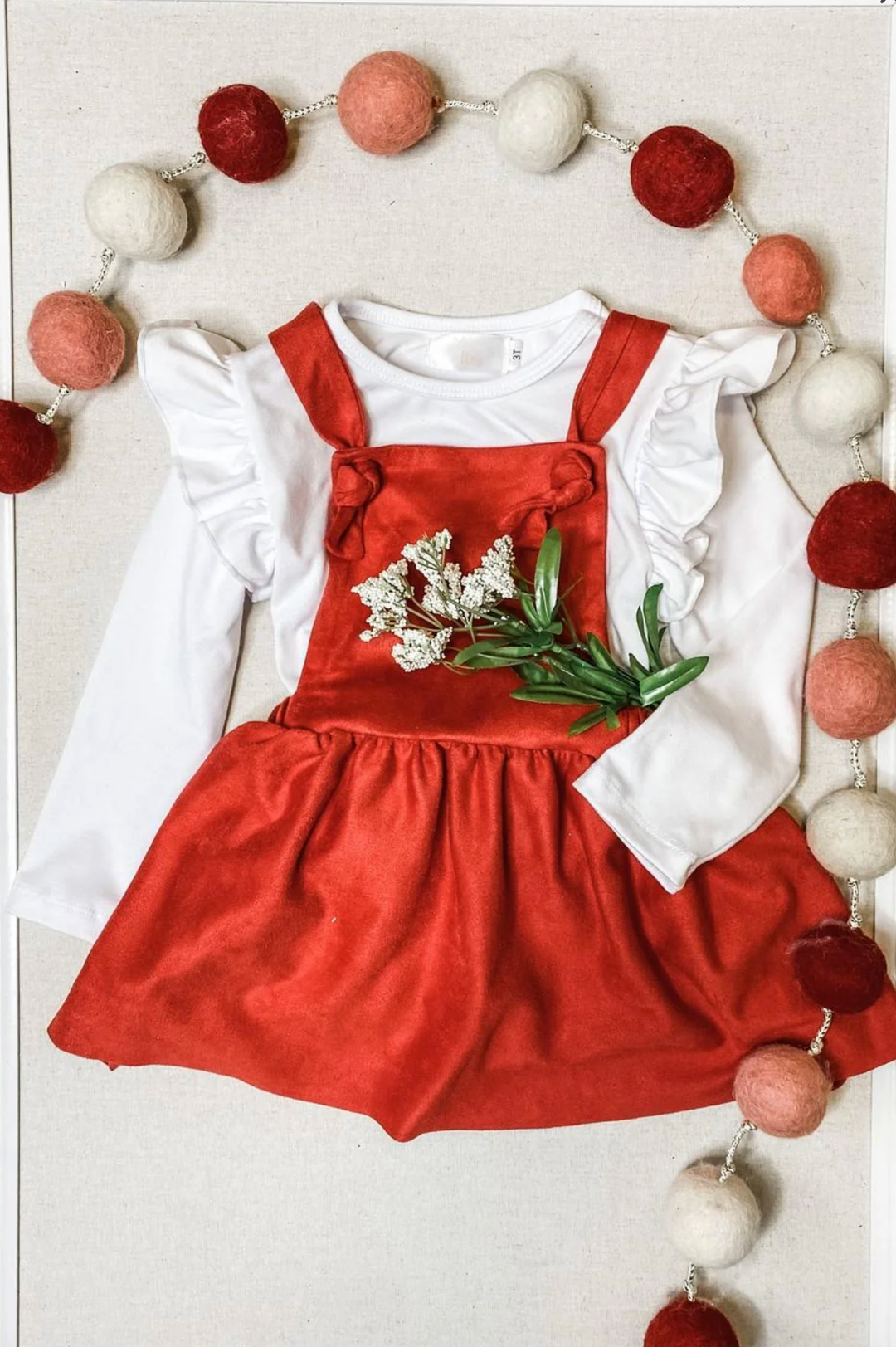 White long sleeve Ruffle Tee