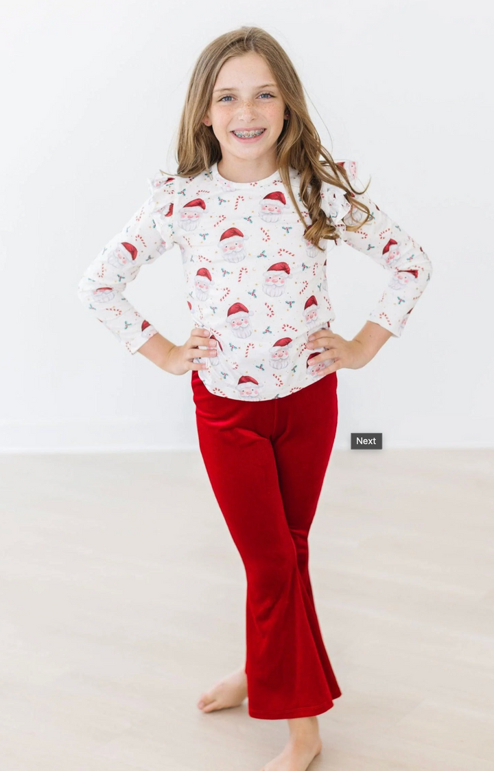 Mistletoe Magic L/S Ruffle Tee