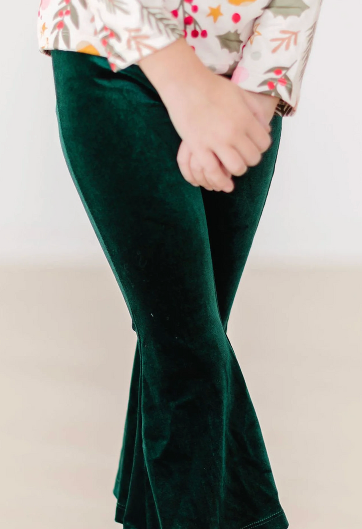 Hunter Green Velvet Bells