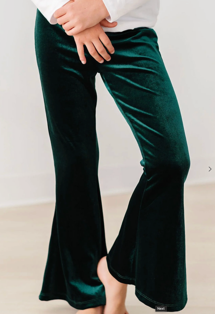 Hunter Green Velvet Bells