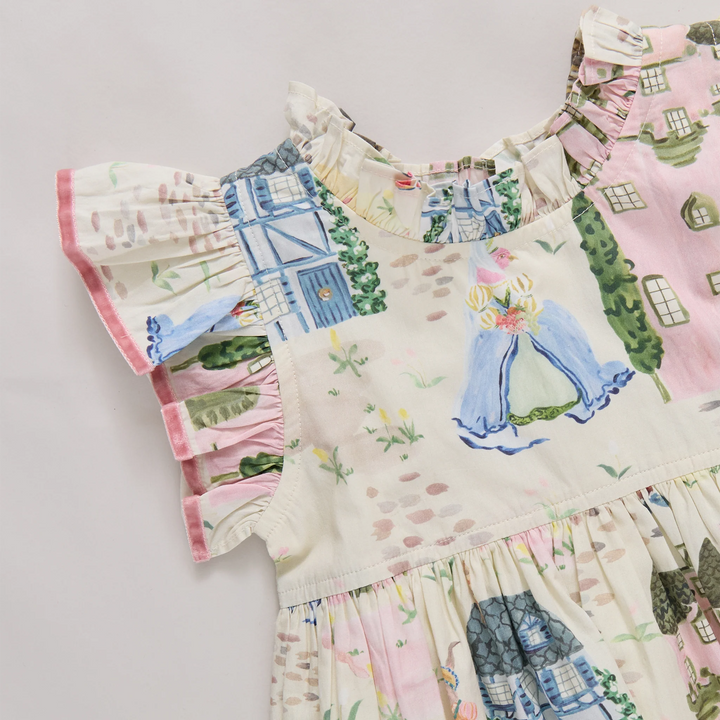 Girls Jennifer Dress - Whimsical Castle