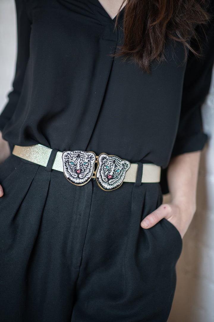 Eye of the Tiger Belt- White