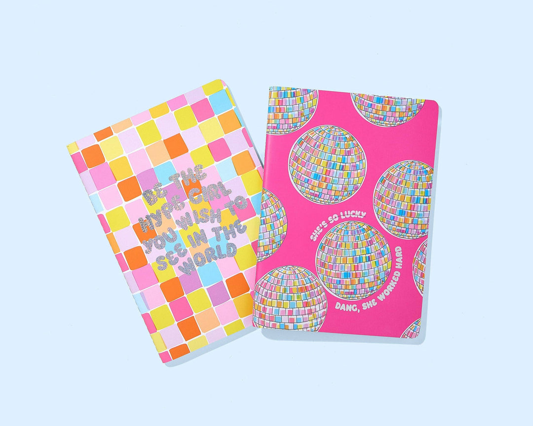 Notebook Set - Disco Ball + Motivational