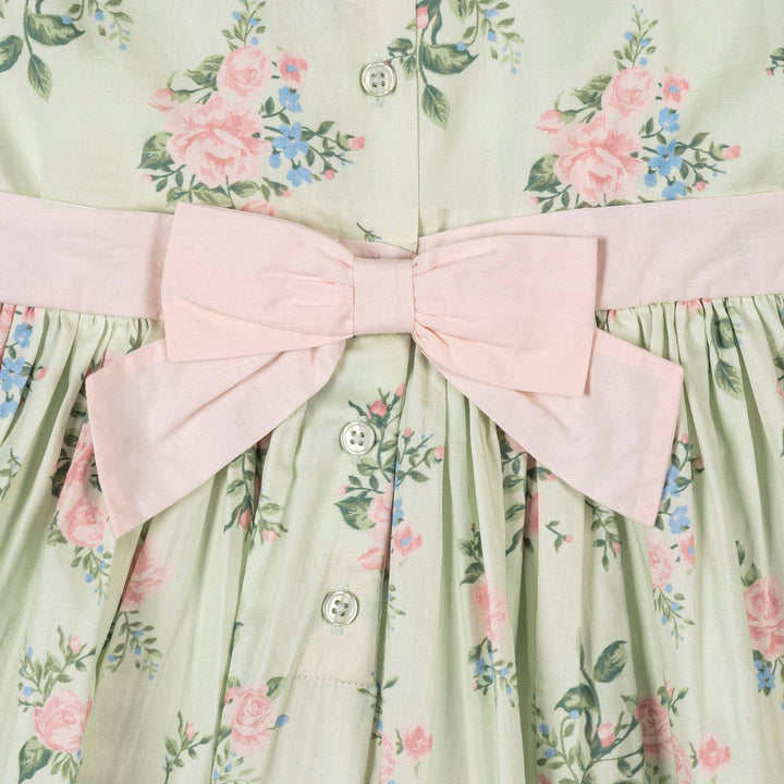 Organic Sleeveless Sateen Party Dress: Chateau Floral