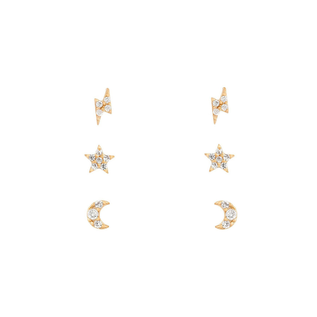 Teeny Tiny Galaxy Studs: Gold
