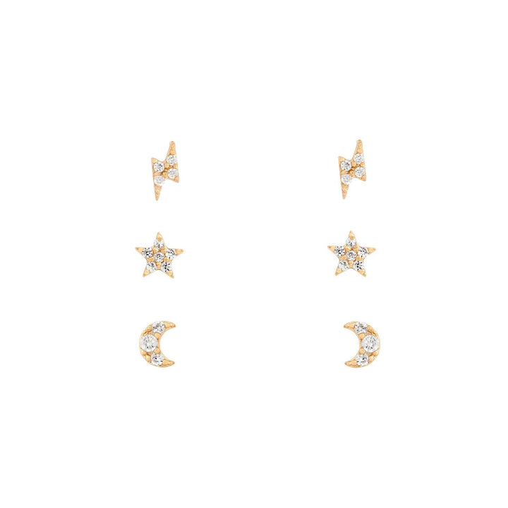 Teeny Tiny Galaxy Studs: Gold