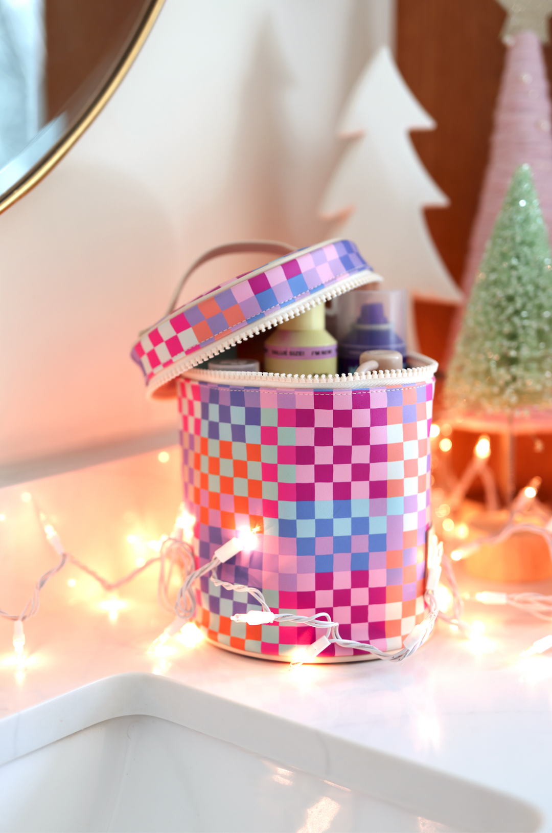 Barrel Organizer - Happy Checkered