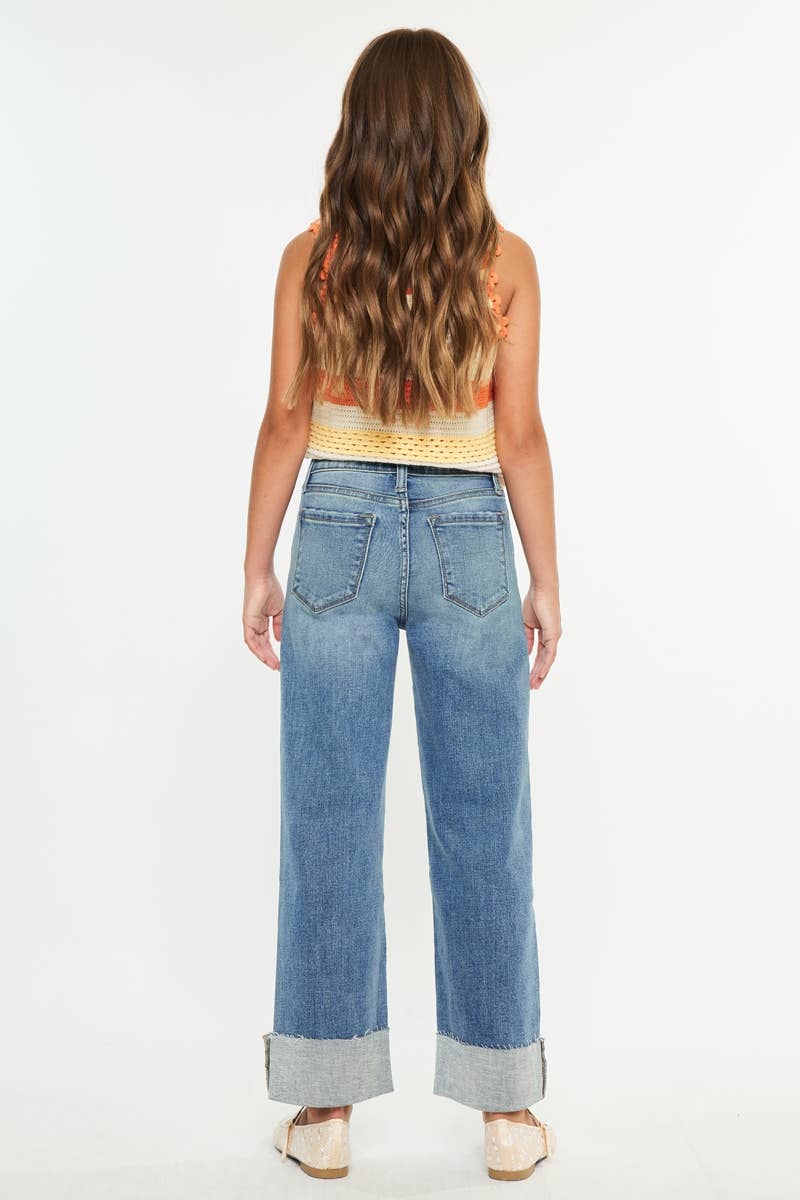 Whitney High Rise Crop Wide Leg Jeans
