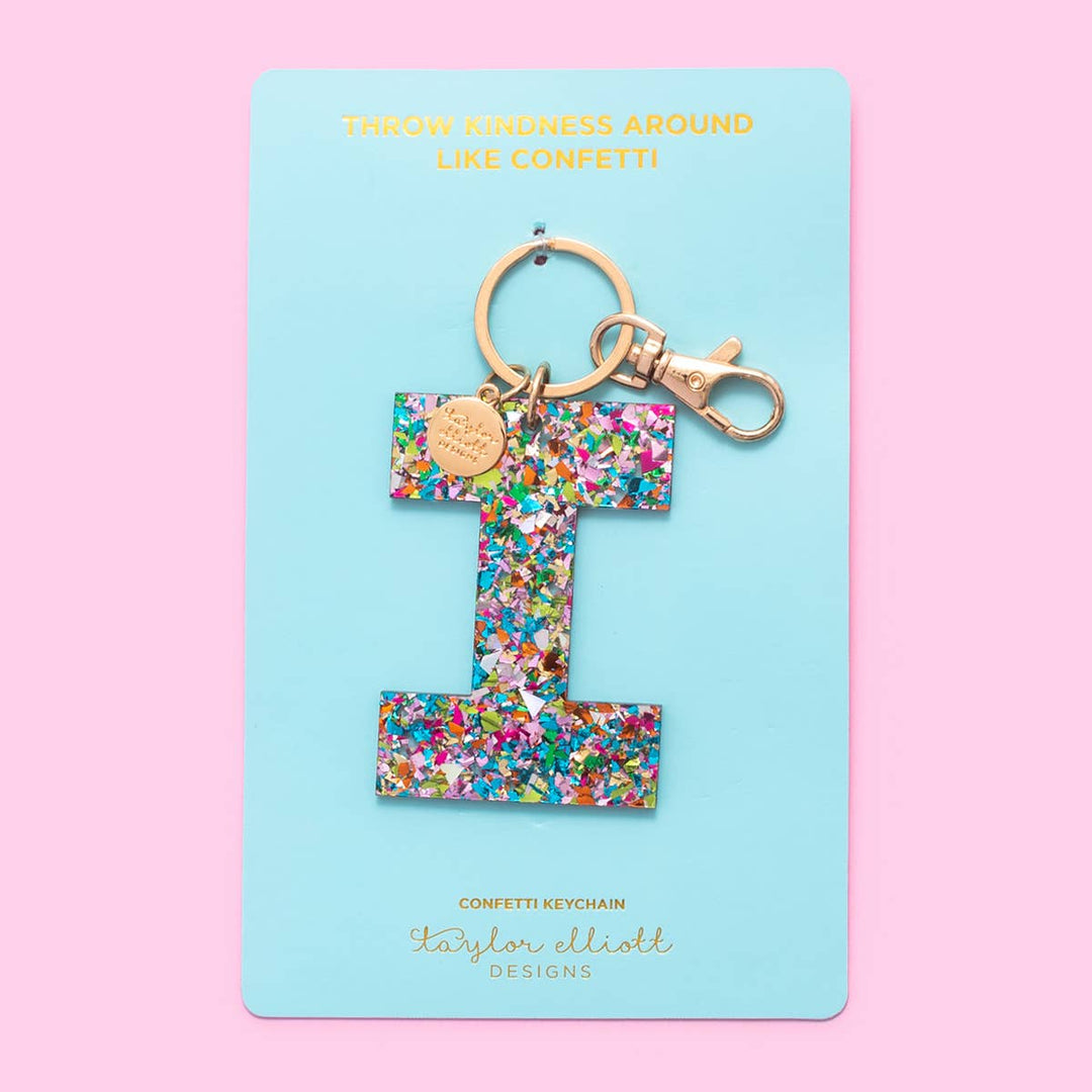 Keychain - Confetti Letters - Single: B