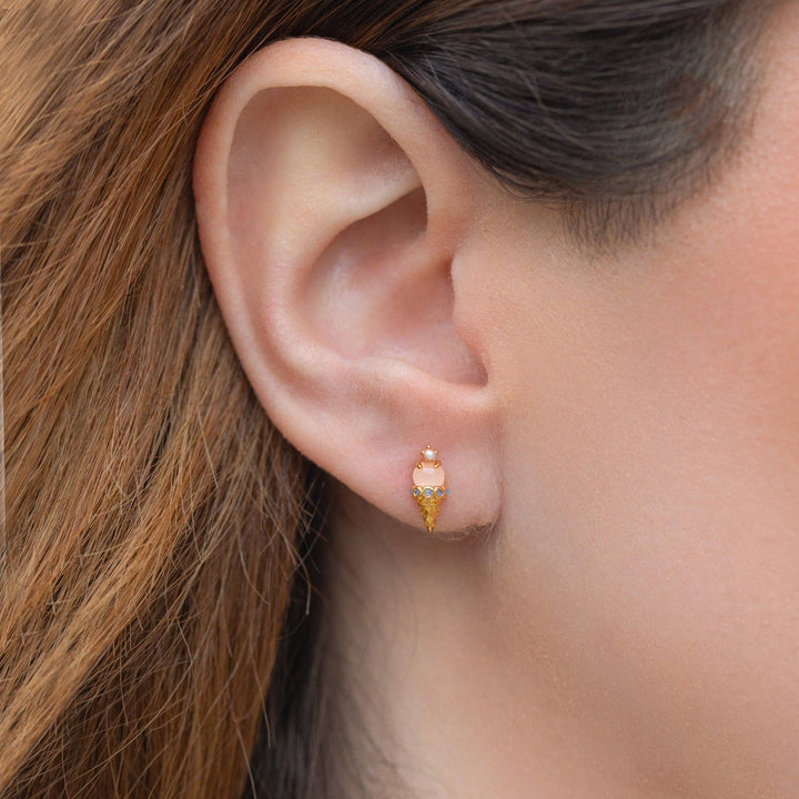 Ice Cream Shop Studs: Gold