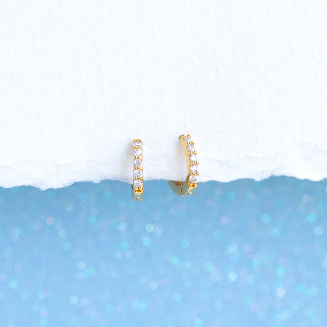 Baby Sparkle Hoops: Rose Gold
