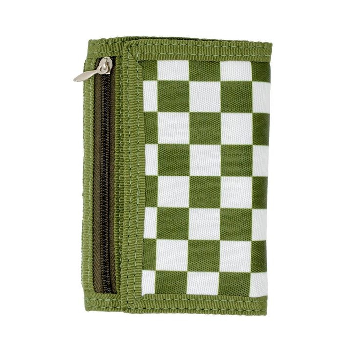 Boy Wallet- Checkered Green