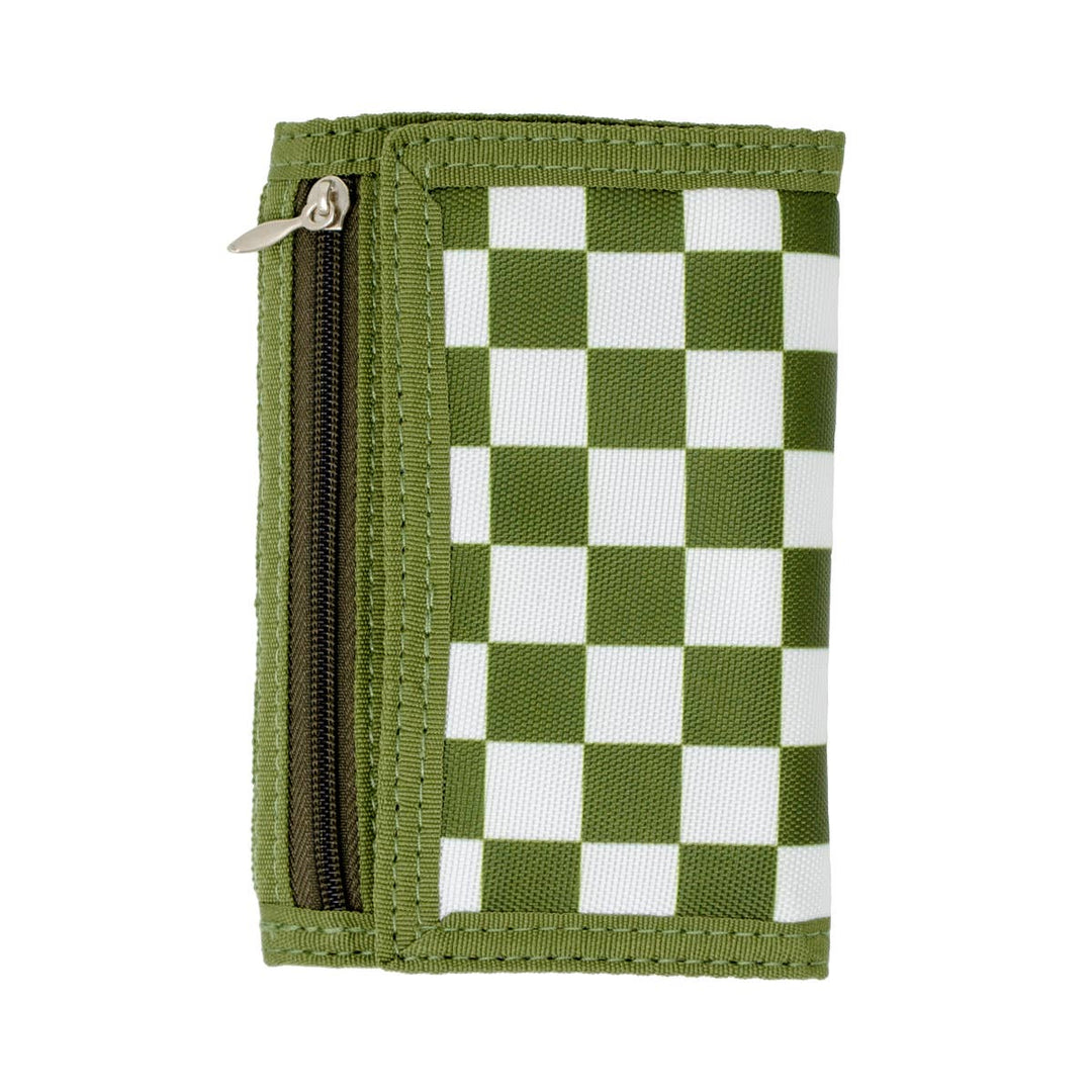 Boy Wallet- Checkered Green