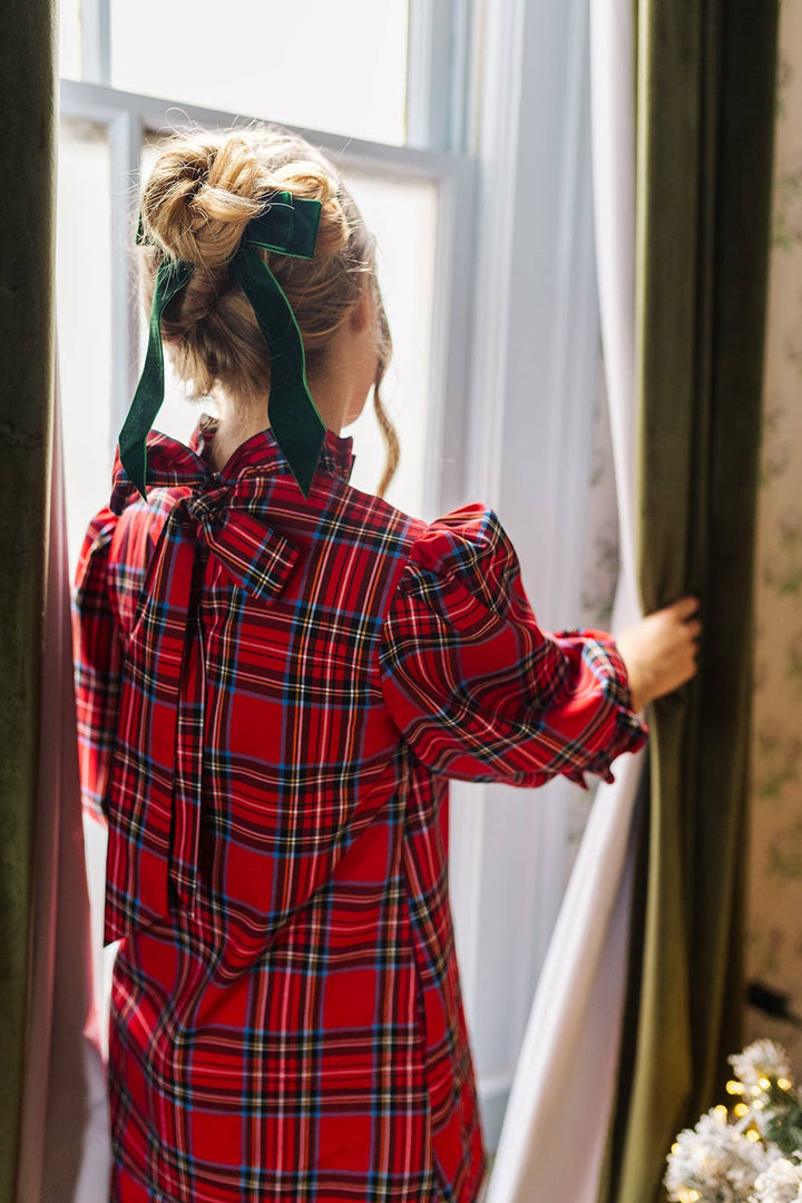 Hollin Long Sleeve Bow Tween Dress