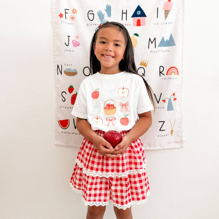Apple Picking Cutie Short Sleeve T-Shirt - Kids Clothing