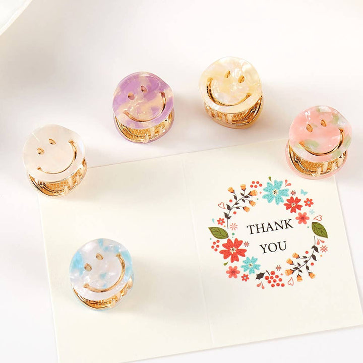5PCS - Smile Face Hair Claw Clips