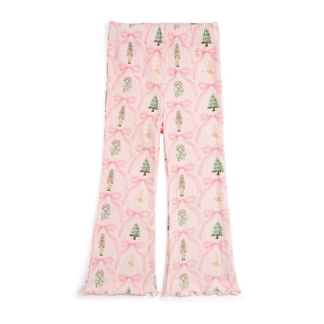 Nutcracker Trellis Christmas Flare Legging - Kids Clothing: 4T