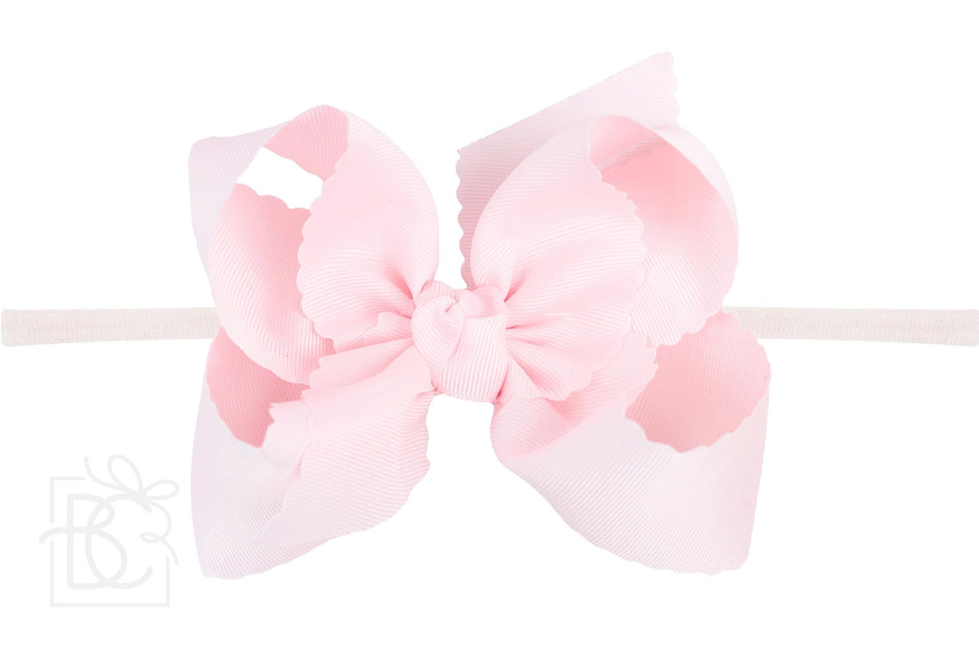 Headband Bow- Powder Pink
