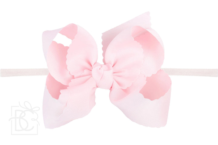 Headband Bow- Powder Pink
