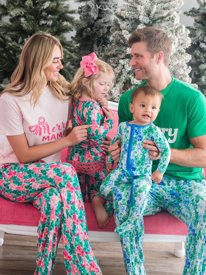 Adult Bamboo Viscose Blue Jolly Grove Pajama Pants