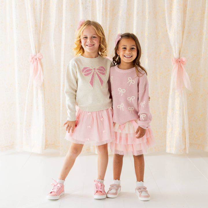 All Over Bows Knit Sweater