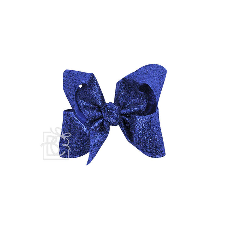 GLITTER METALLIC BOW ON CLIP