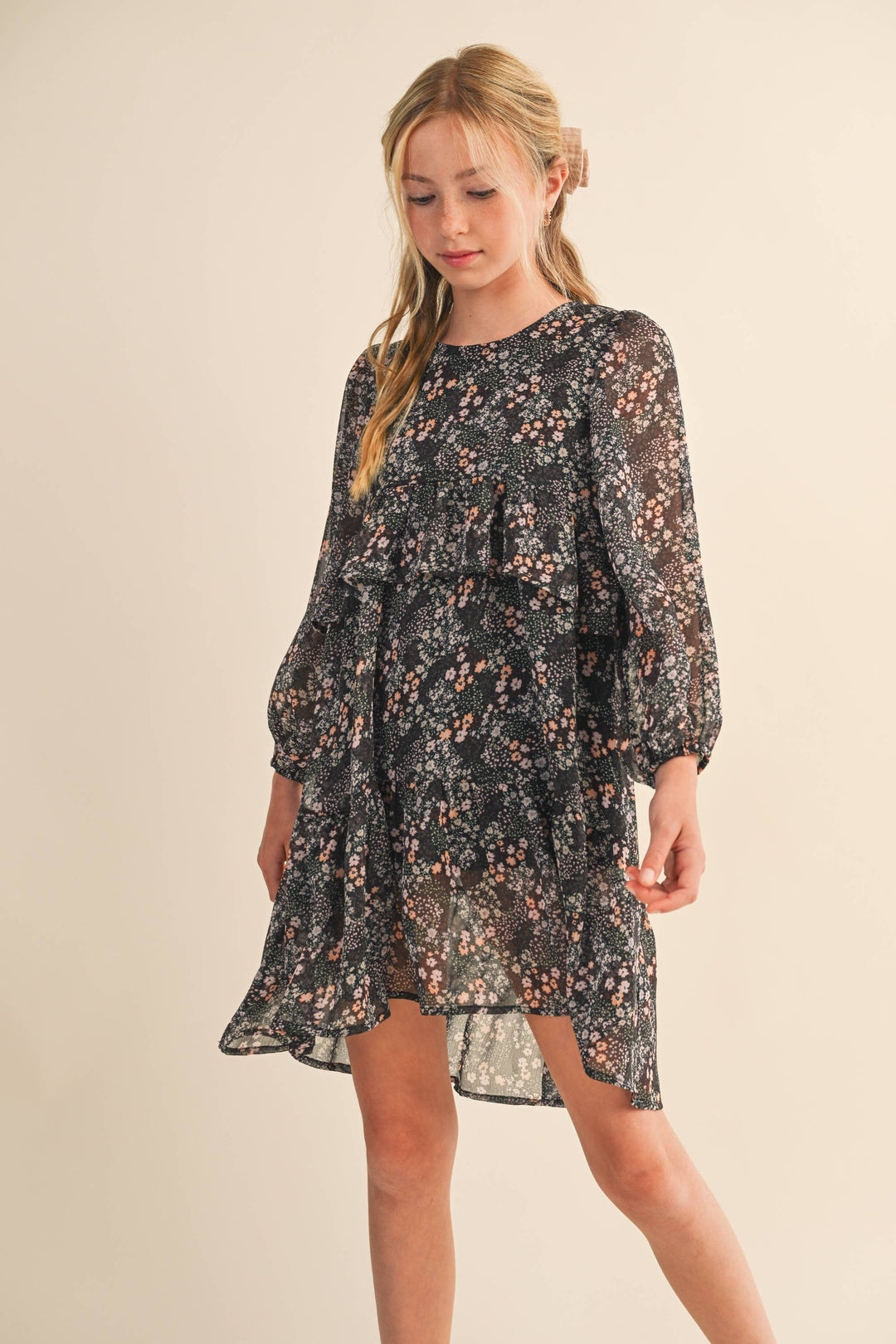Floral HI LOW MIDI DRESS