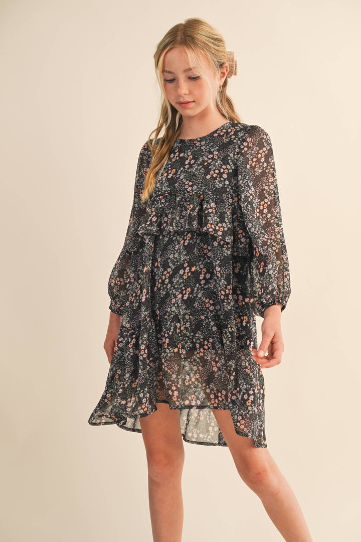Floral HI LOW MIDI DRESS