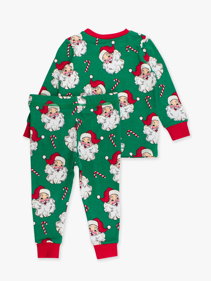 Green Santa Joy Long Sleeve Pajama Set