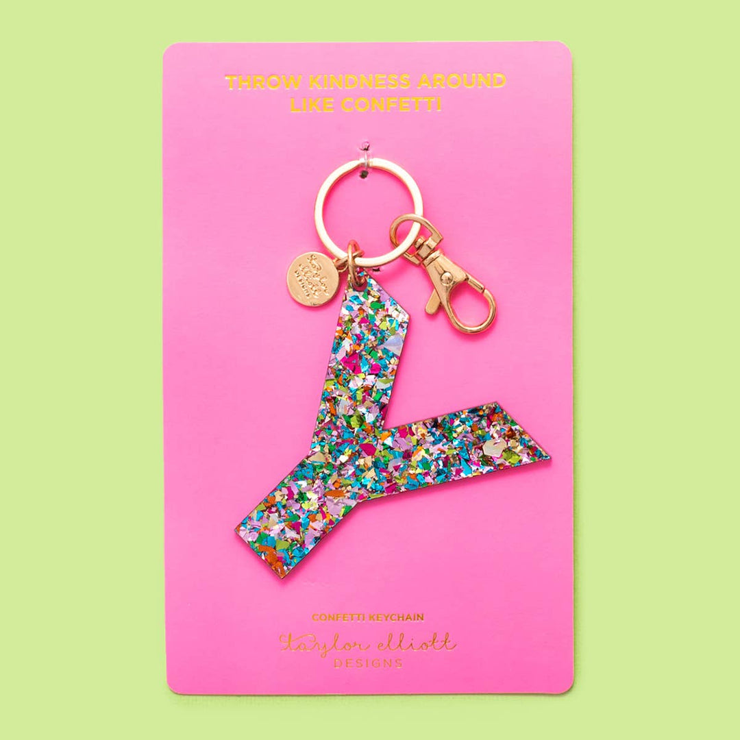 Keychain - Confetti Letters - Single: E
