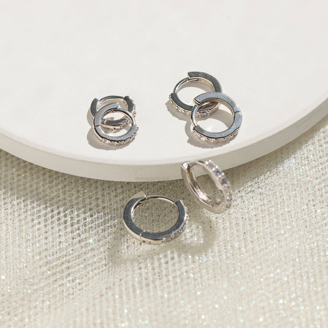 Walk of Fame Hoop Set: Silver
