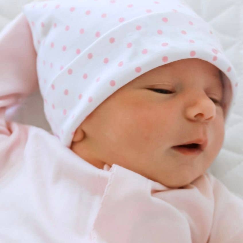 Pink Polka Dot Hat