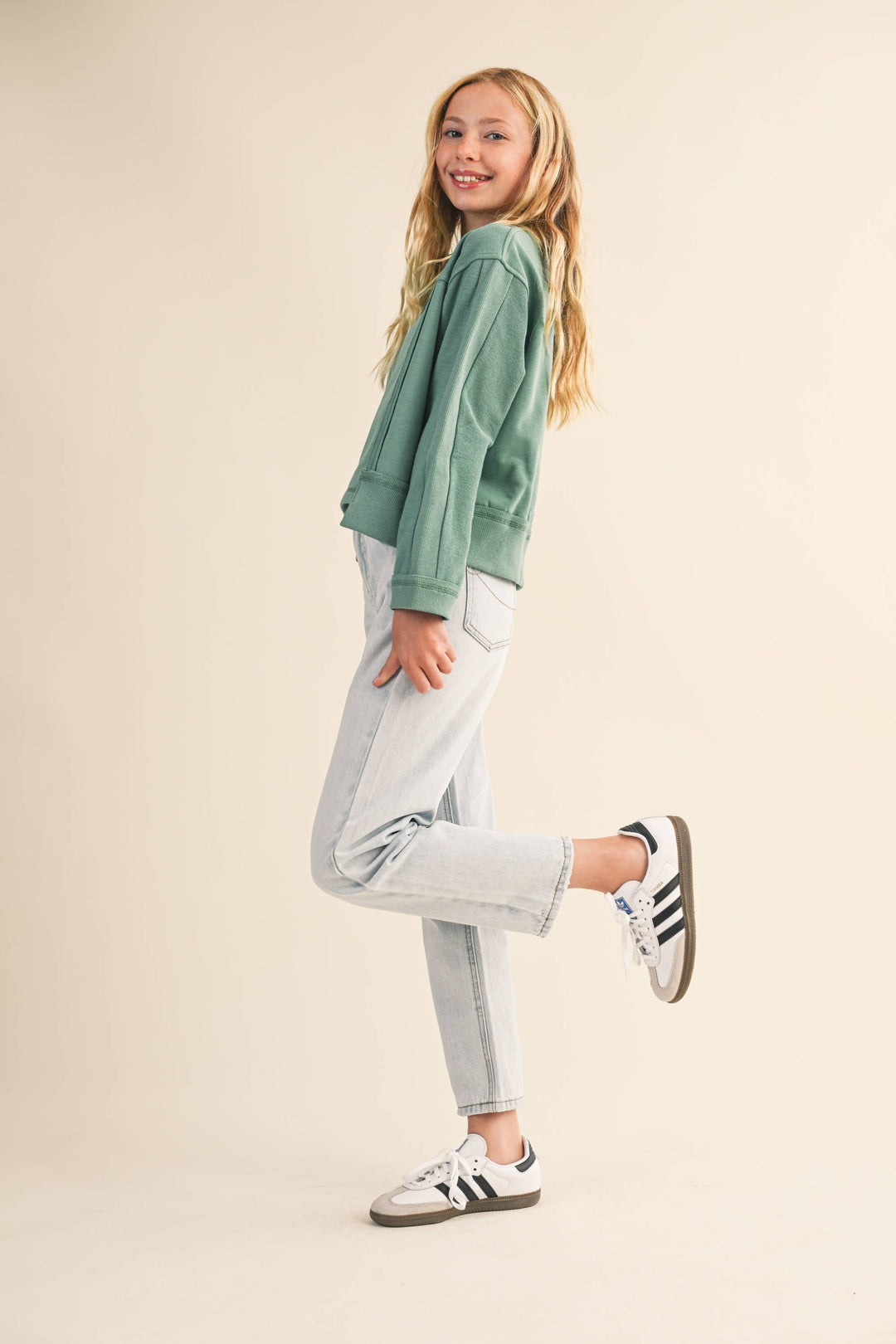 TWEEN KIDS GIRLS CREW NECK SWEATSHIRT