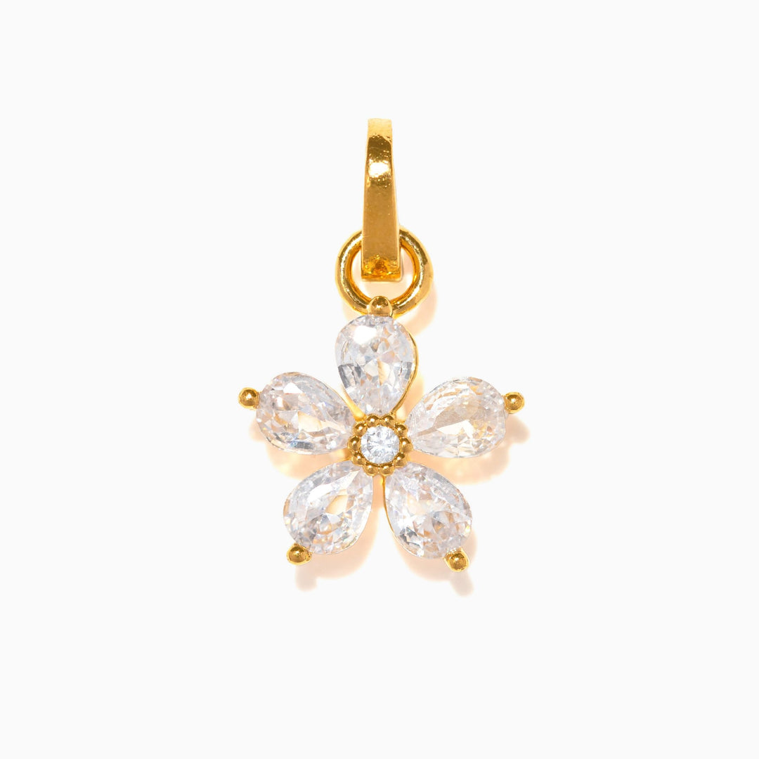 Little Gem Flower Charm: Gold