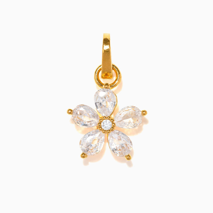 Little Gem Flower Charm: Gold