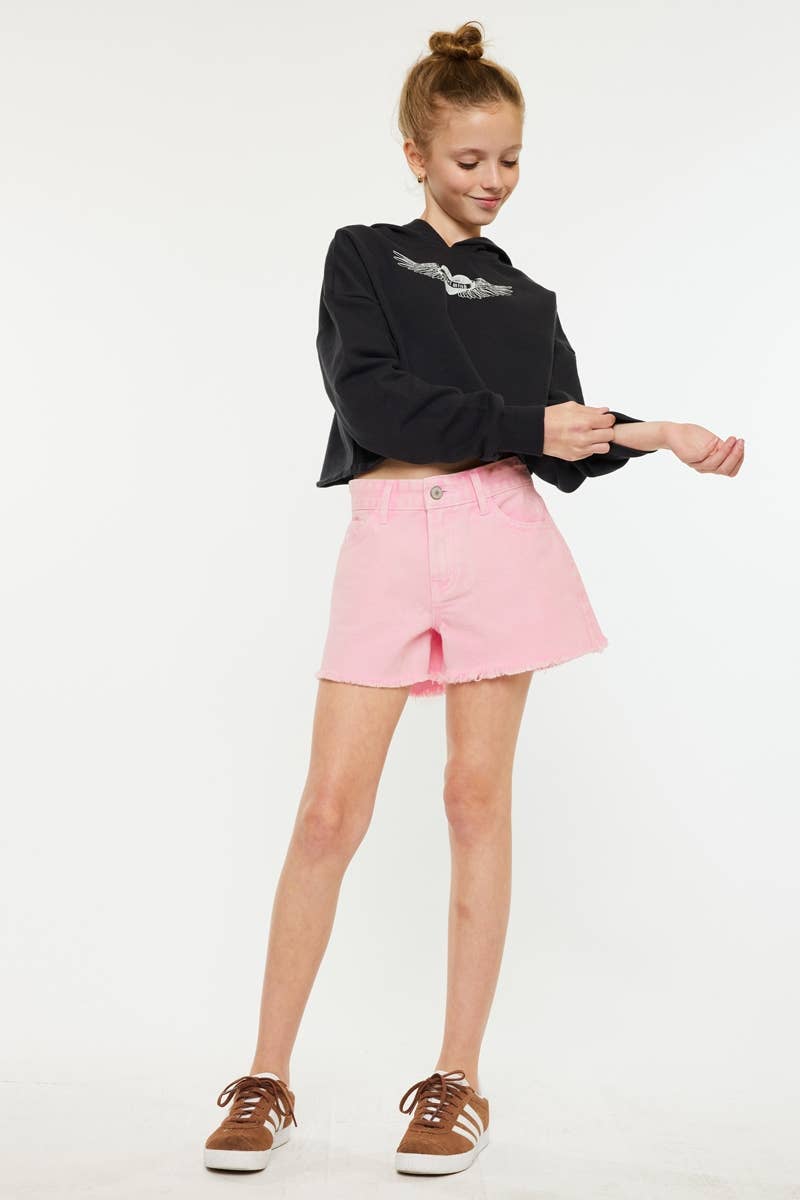 Tween Pink Denim Shorts