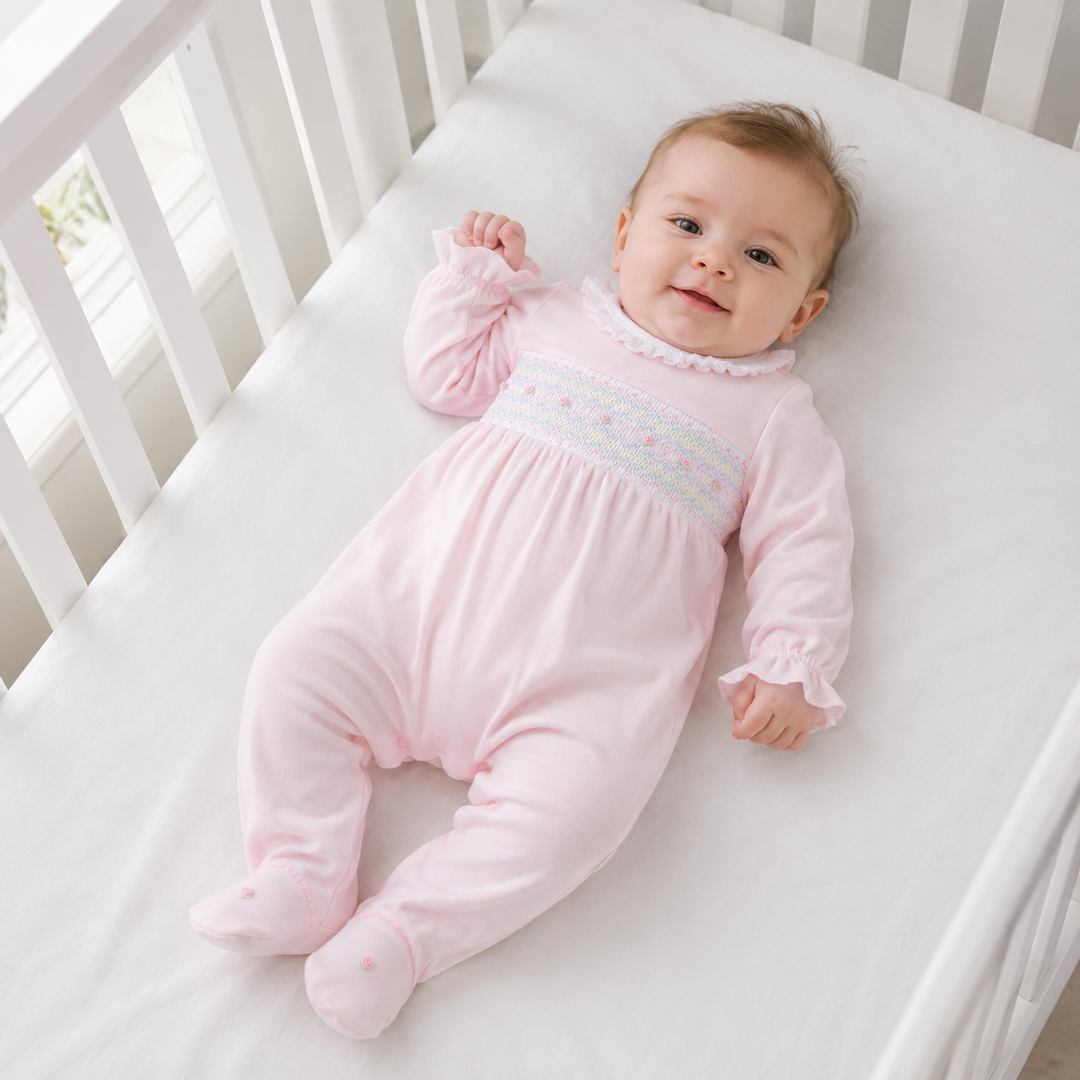 Junie's Classics Smocked Ruffle Footie