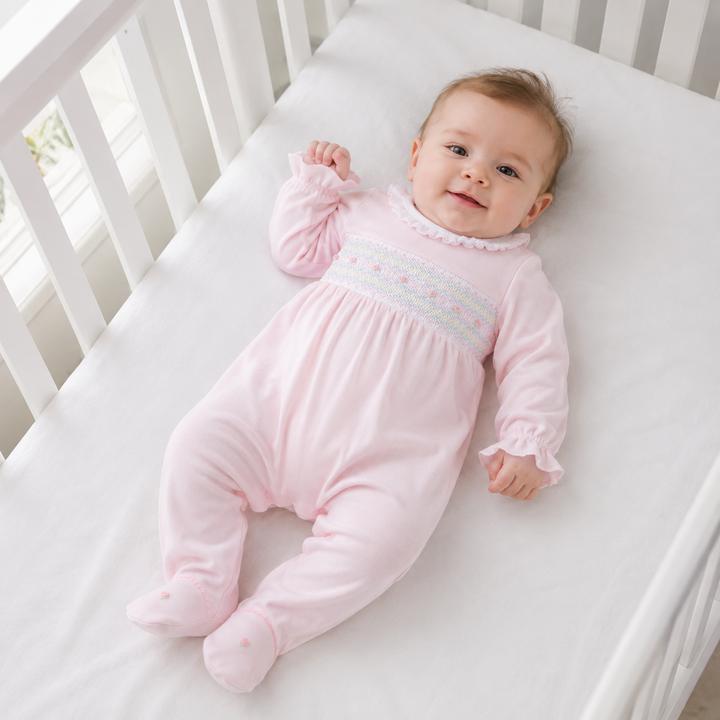 Junie's Classics Smocked Ruffle Footie