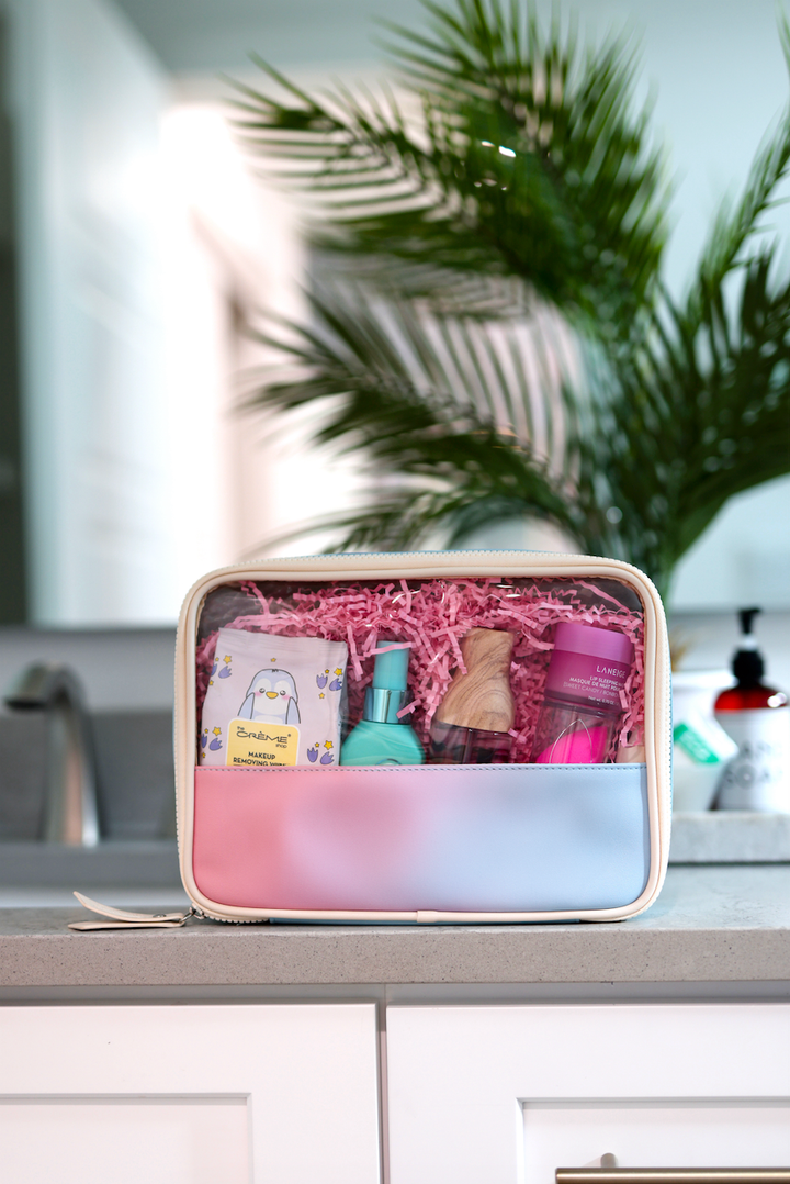 Oversized Cosmetic Bag - Sunrise Gradient