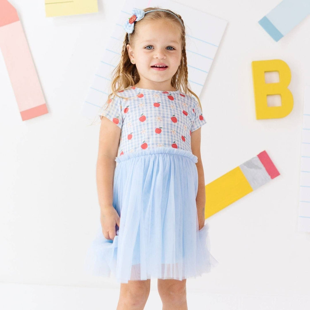 Apple Gingham Tulle Bow Headband - Hair Accessories