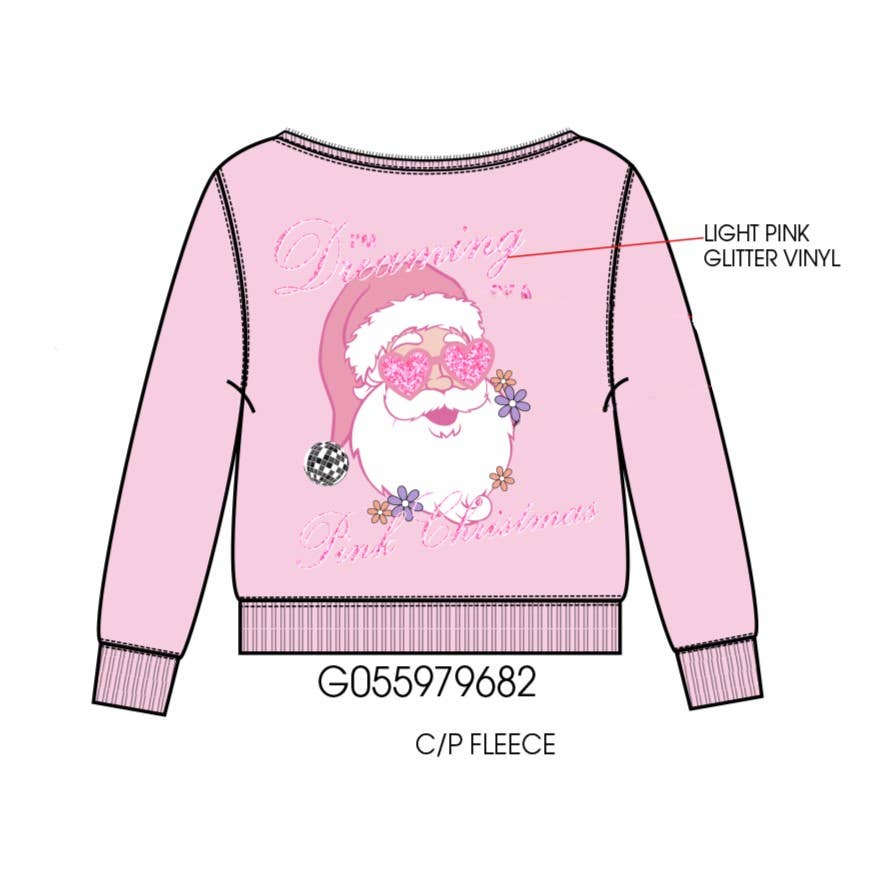 Dreaming Pink Christmas Santa Sweatshirt