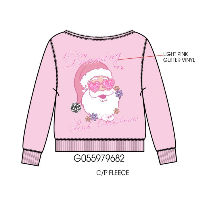 Dreaming Pink Christmas Santa Sweatshirt