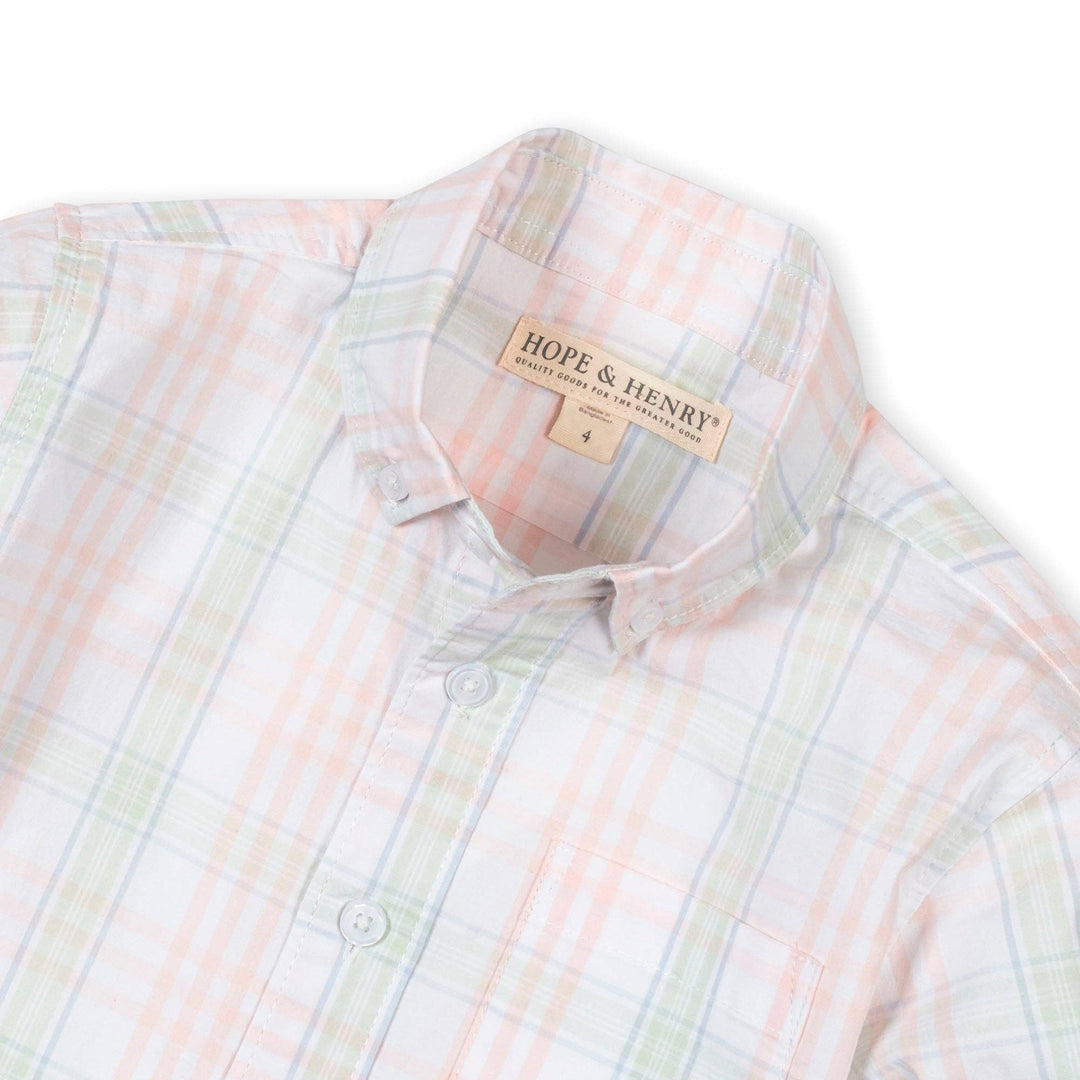 Organic Stretch Poplin Shirt: Chateau Plaid