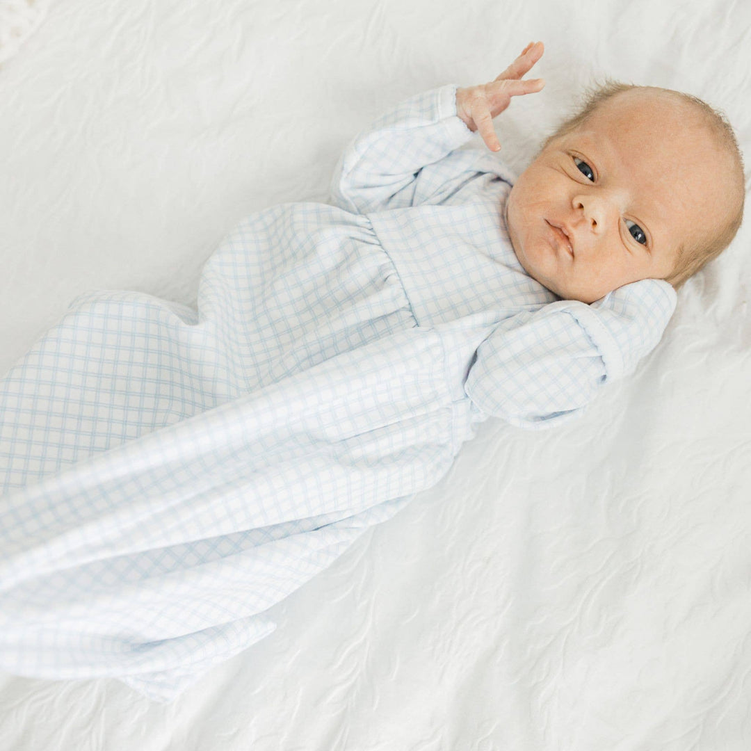Blue Peek-A-Boo Wishes Gathered Gown