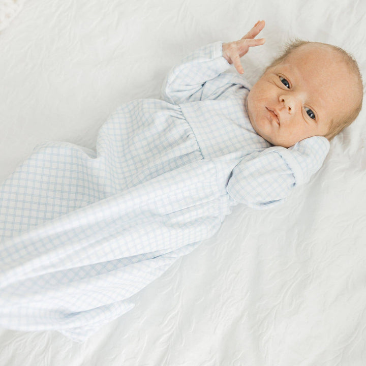 Blue Peek-A-Boo Wishes Gathered Gown